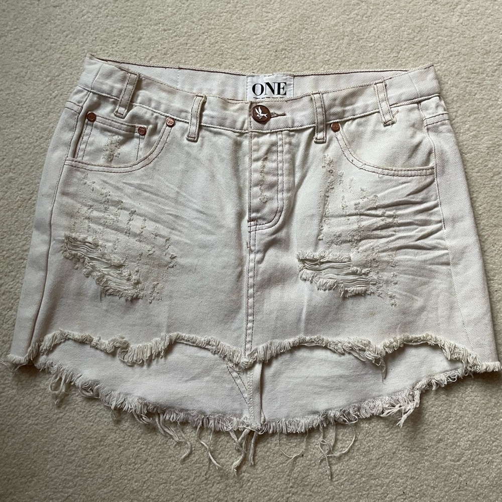 One Teaspoon low rise denim mini